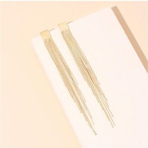 NWT Gold Tassel Earrings